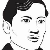 Rizal Jose Clipart Outline Coloring Huni People Cliparts Pilipino Sikat Nga Filipinos Famous Flash Cards Clipground sketch template
