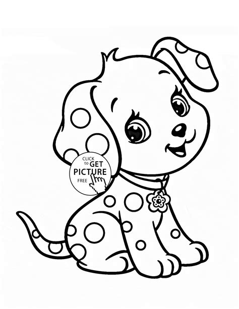 cartoon puppy coloring page  kids animal coloring pages printables