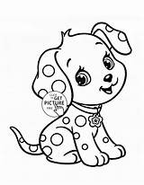 Coloring Pages Kids Puppies Cute Puppy Cartoon Library Clipart Sketch Drawing sketch template