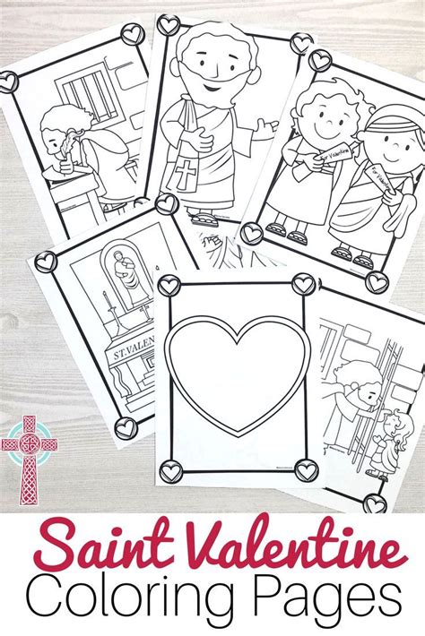 catholic saint valentine coloring page tedy printable activities