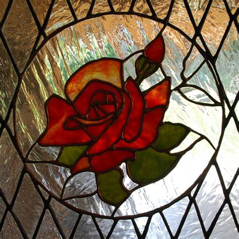 107 Best Stained Glass Roses Images On Pinterest