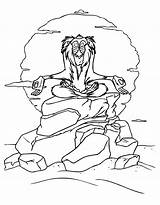 Coloring Lion King Pages Rafiki Simba Kids Mufasa sketch template