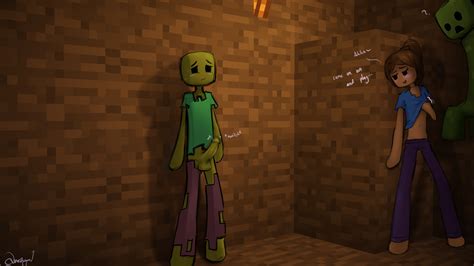 Post 1865276 Creeper Minecraft Rule 63 Steve Qwertyas1 Zombie