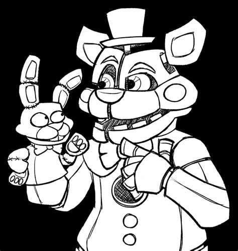 funtime freddy  colouring pages