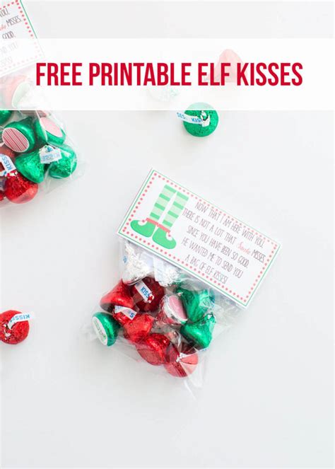 elf kisses  printable  inspiration board