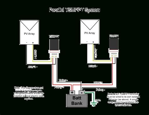 parallel charging  multiple controllers  separate pv arrays parallel wiring diagram