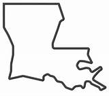 Louisiana Outline Map State Shape Stencil Pattern Svg Patterns Printable Silhouette Vector States Thick Cricut sketch template