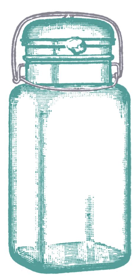 vintage clip art cute glass mason jar label the graphics fairy