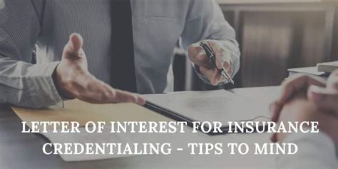 letter  interest  insurance credentialing tips  mind denmaar