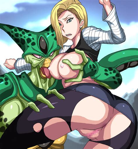 684916 android 18 cell dragon ball z android 18 meet cell luscious