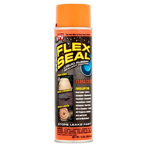 flex seal spray liquid rubber sealant coating terracotta  oz walmartcom