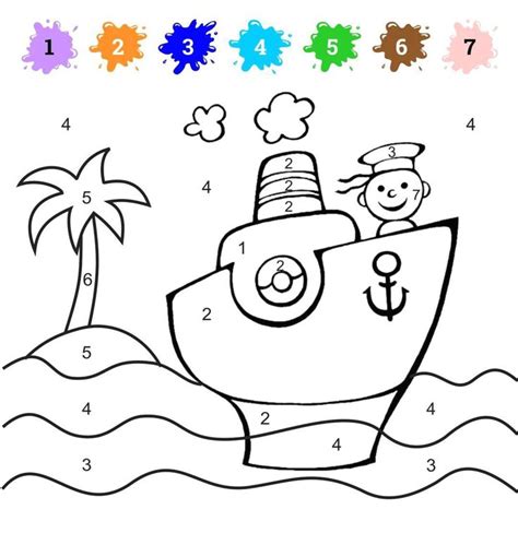 coloring  numbers  children preschool coloring pages printables