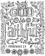 Faithful God sketch template