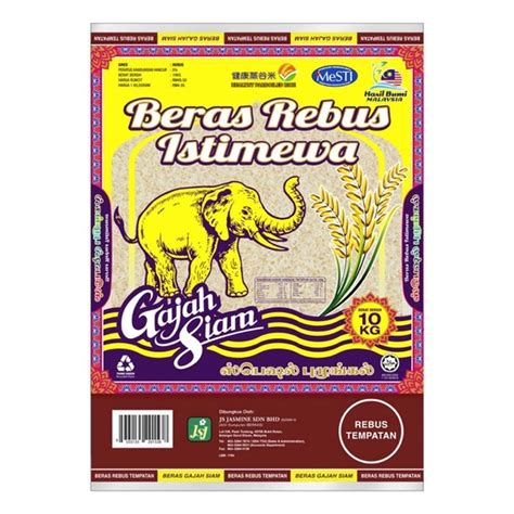 100 Original Beras Rebus Gajah 10kg Shopee Malaysia