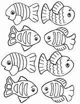 Fish Printable Cutouts Coloring Template Popular sketch template