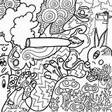 Coloring Weed Pages Stoner Psychedelic Leaf Trippy 420 Color Print 70s Drawing Printable Pot Sheet Book Getdrawings Getcolorings Sketch Template sketch template