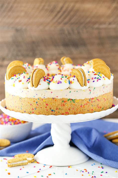 No Bake Golden Birthday Cake Oreo Cheesecake Life Love