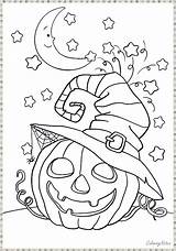 Halloween Coloring Pages Kids Printable Funny Book Color Sheets Scary Adult Books sketch template