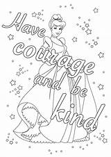Citas Zitate Citazioni Colorare Erwachsene Malbuch Adulti Disegni Quote Justcolor Cute Cinderella Printable Courage Novocom sketch template