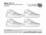Kd Nike Kicksart sketch template