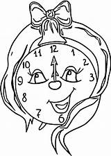 Clock Cartoonized Clipa Wecoloringpage sketch template