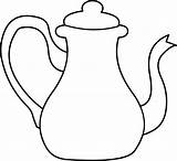 Teapot Coloring Printable Sweetclipart Via sketch template
