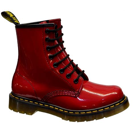 dr martens dr martens  patent lamper red   womens boots dr martens  pure
