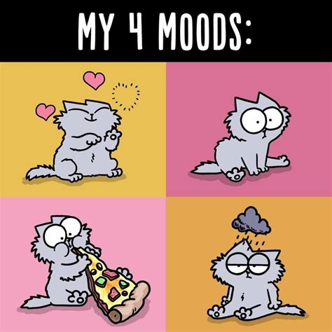 simon s cat kitten stickers we have four moods 😻 😳 🍕 😑 cute ify