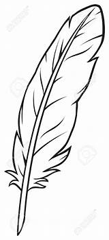Feather Quill Drawing Template Clip Outline Stencil Ink Sketch Simple Feathers Stencils Vector Printable Templates Clipart Pages Plumas Para Patterns sketch template