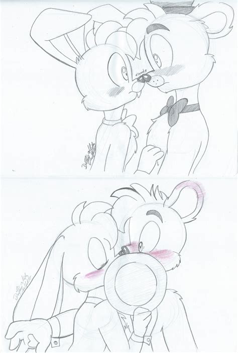 fronnie surprise kiss fnaf freddy anime fnaf fnaf drawings