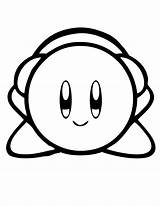 Kirby Coloring Pages Headphones Mario Printable Color Super Clipart Mike Smiling His Sheets Bomb Print Ya Right Back Kids Meta sketch template