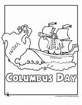 Columbus Coloring Christopher Woojr sketch template