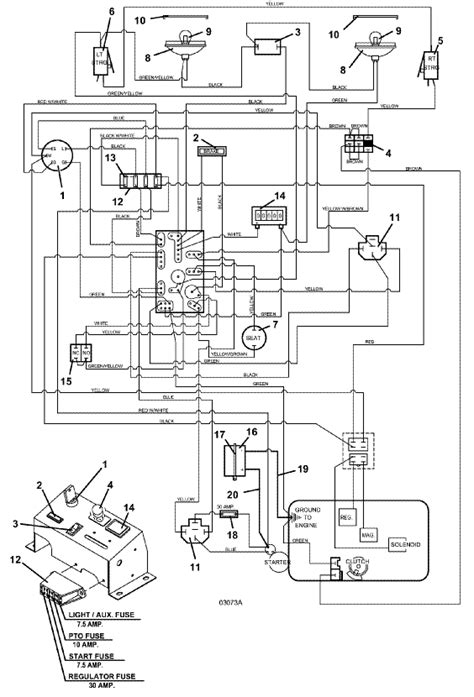 pin lawn mower ignition switch wiring diagram