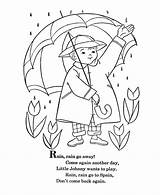 Rain Away Go Nursery Rhymes Coloring Rhyme Mother Goose Pages Bluebonkers Sheets Printable Kids Preschool Template Weather Print sketch template