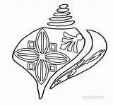 Seashell Coloring Pages Cool2bkids Kids sketch template