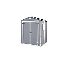 keter manor  apex grey white plastic shed  floor