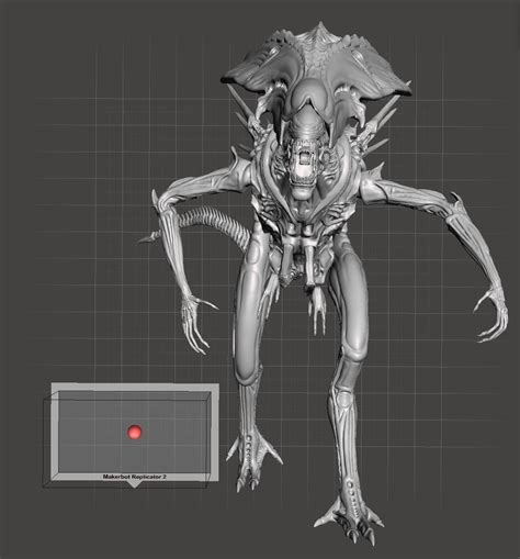 avp alien queen full body highly detail 3d model 3d printable cgtrader