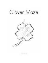 Maze Clover Coloring Change Template sketch template