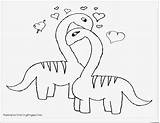 Coloring Pages Valentine Dinosaur Valentines Choose Board Animal Heart sketch template
