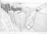 Point Perspective Cityscape Drawing City Building Fuga Drawings Cityscapes Desenho Manga Getdrawings Rooftops Pontos Perpective Reference Perspectiva sketch template