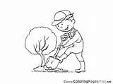 Gardener Coloring Pages Sheet Title sketch template