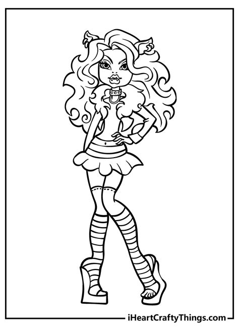 monster high coloring pages characters