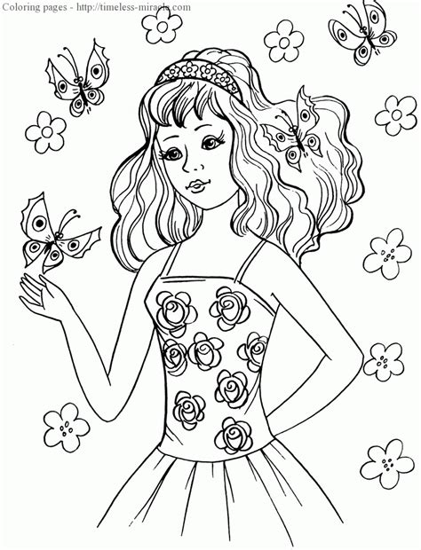 teenage girl coloring pages timeless miraclecom
