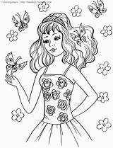 Coloring Pages Girl Teenage Timeless Miracle sketch template