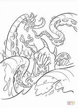 Coloring Pages Pirates Caribbean Octopus Printable Kraken Book Print Info Fun Kids sketch template