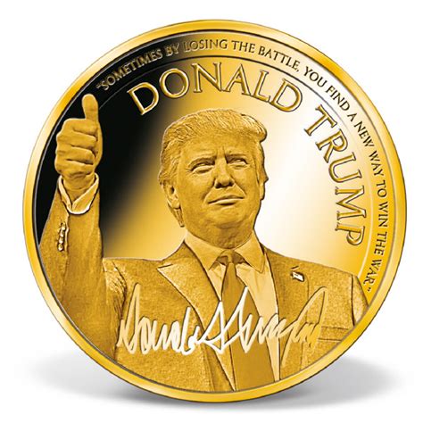 donald trump  america great  commemorative coin gold layered gold american mint