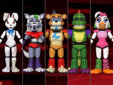 five nights at freddy s security breach action figures from funko