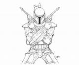 Coloring Pages Jango Fett Wars Star Popular sketch template