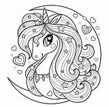Unicorno Unicorni Licorne Maschera Gratuitamente Testa sketch template