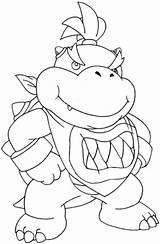 Coloring Bowser Jr Pages Mario Popular sketch template